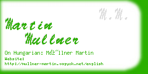 martin mullner business card